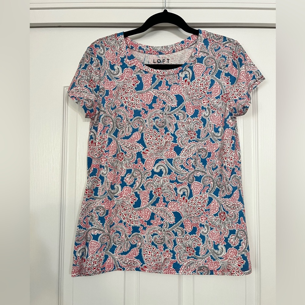 LOFT Paisley Short Sleeve Vintage Soft T-Shirt